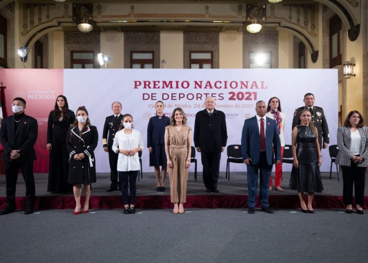 Encabeza Presidente Andrés Manuel López Obrador entrega del Premio Nacional de Deportes 2021
